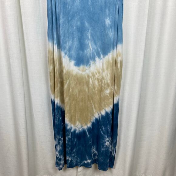 Lane Bryant Blue&Brown Tie Dye Short Sleeve Maxi Dress Sz.22/24 - Picture 4 of 12